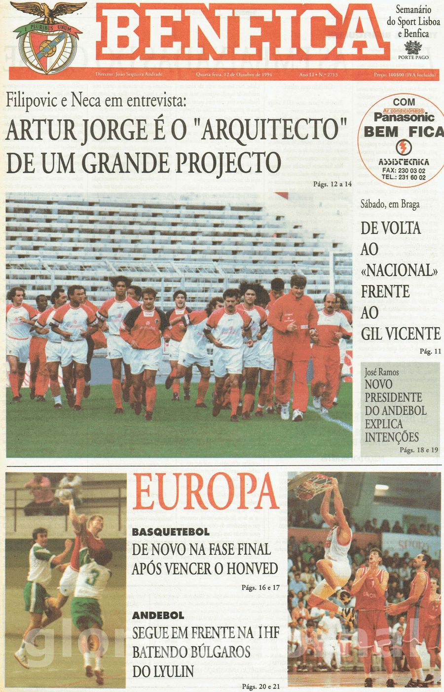 jornal o benfica 2713 1994-10-12